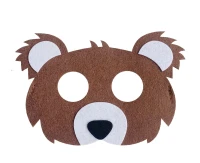 Felt mask - Bear, size 18 x 12 cm