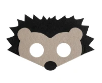 Felt mask - Hedgehog, size 17,5 x 11,5 cm