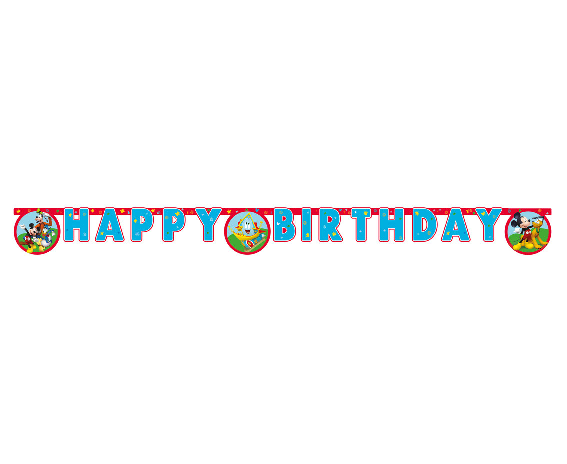 Banner "Mickey Rock The House" - Happy Birthday EOL
