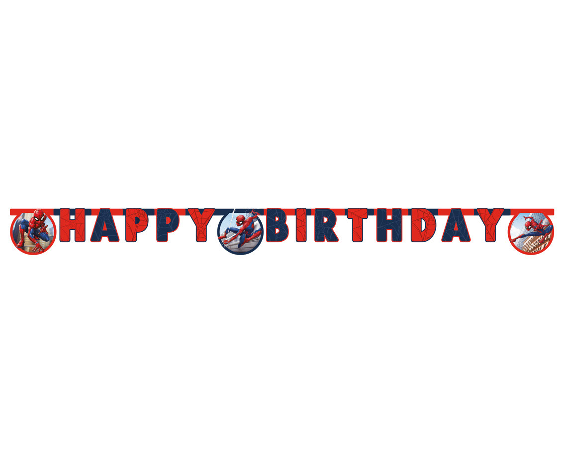 Banner "Spiderman Crime Fighter" - Happy Birthday EOL
