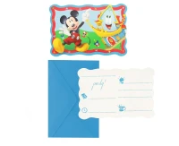 Invitations with envelopes "Mickey Rock The House", 6 pcs EOL