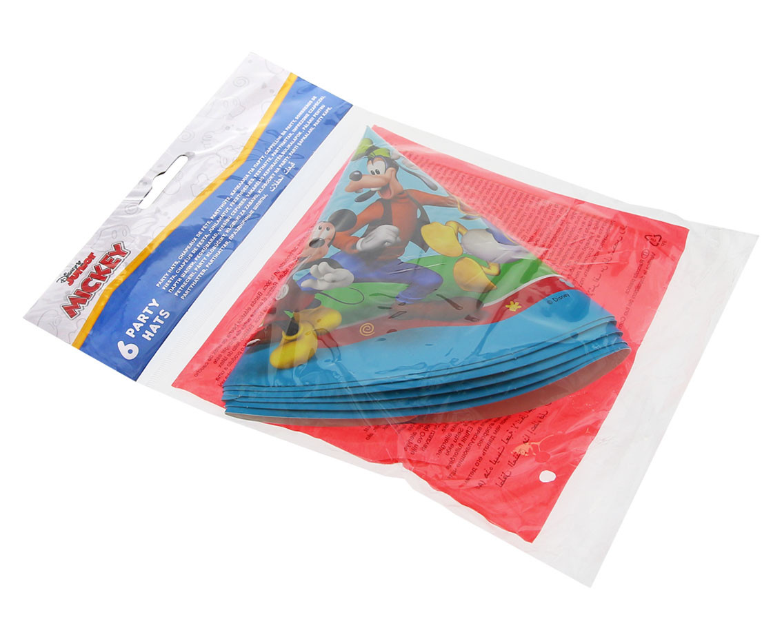 Paper hats "Mickey Rock The House", 6 pcs EOL