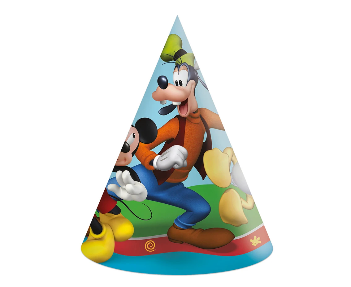 Paper hats "Mickey Rock The House", 6 pcs EOL