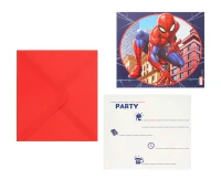 Invitations with envelopes "Spiderman Crime Fighter", 6 pcs