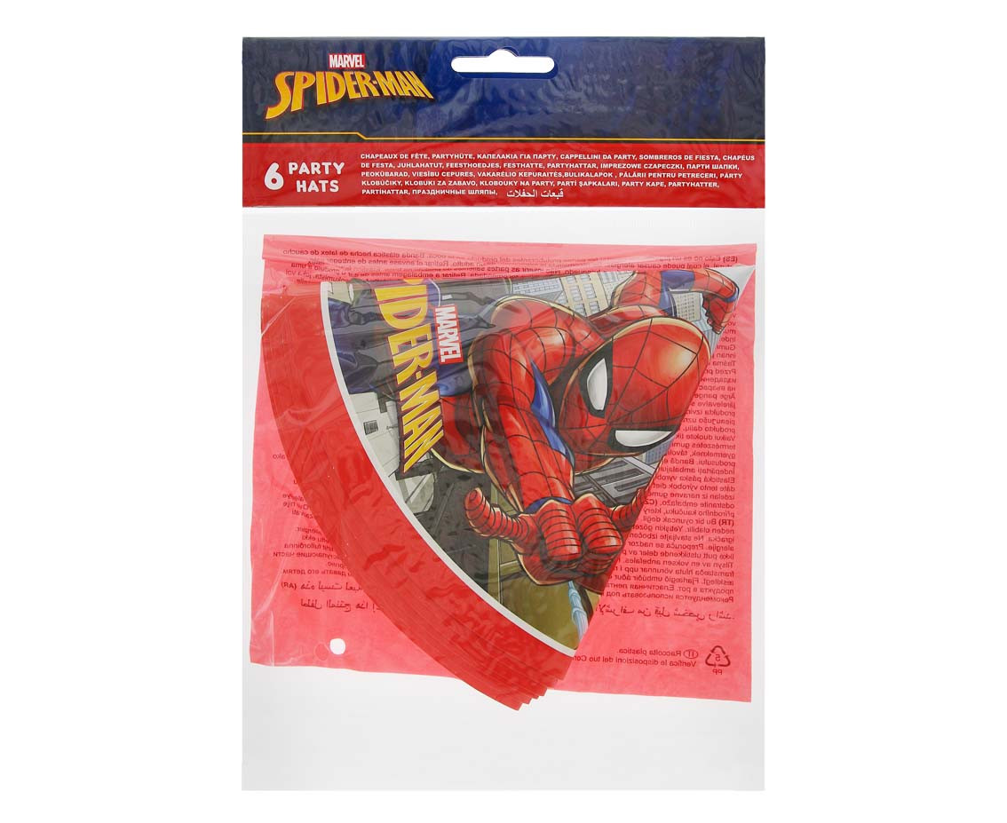 Paper hats "Spiderman Crime Fighter", 6 pcs
