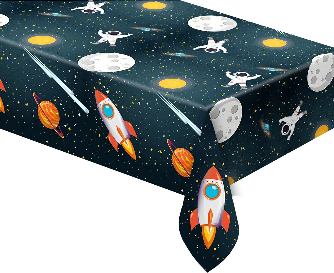 Plastic tablecloth "Rocket Space" 120x180 cm EOL