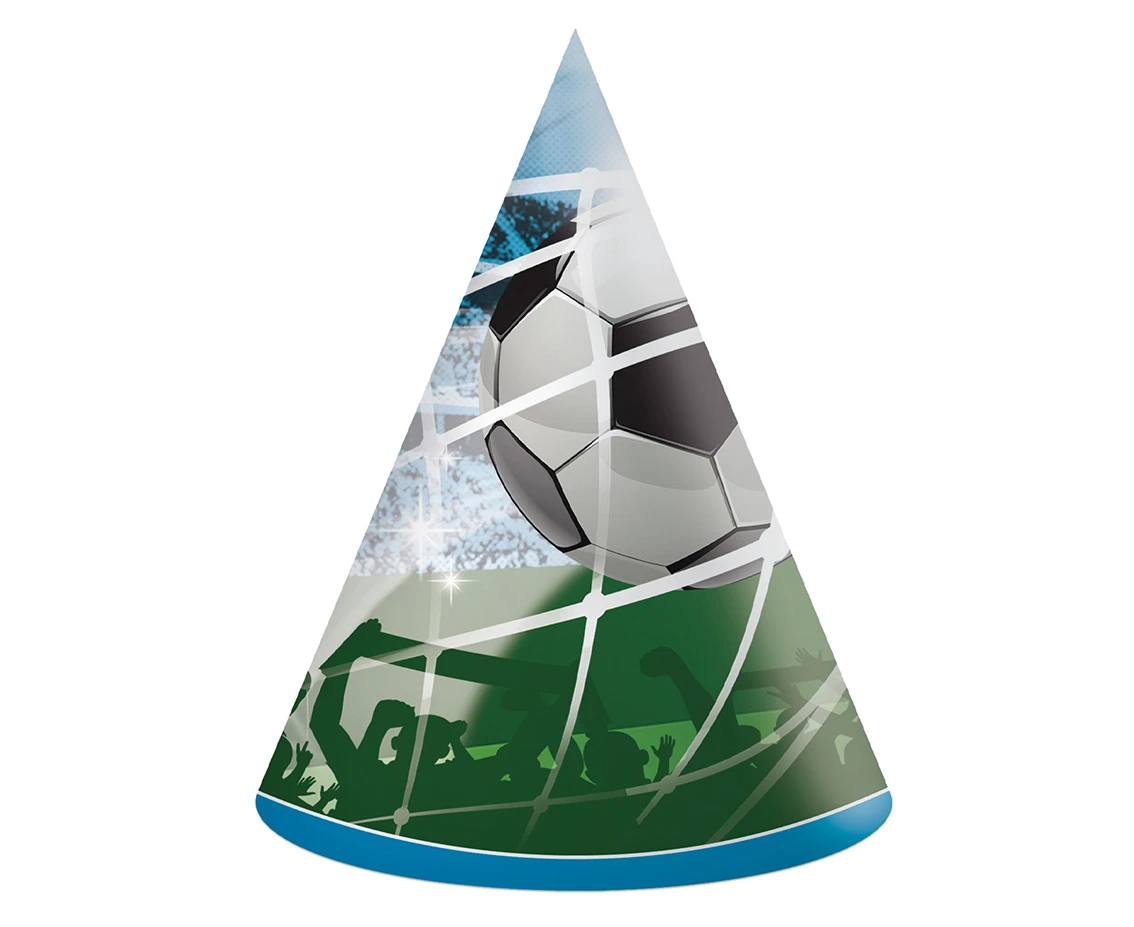 Paper hats "Soccer Fans" 6 pcs