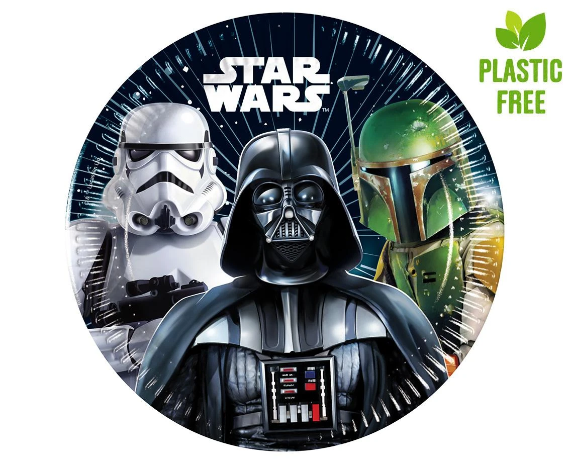 Paper plates Star Wars Galaxy (next generation) 20 cm, 8 pcs. (Plastic-free)