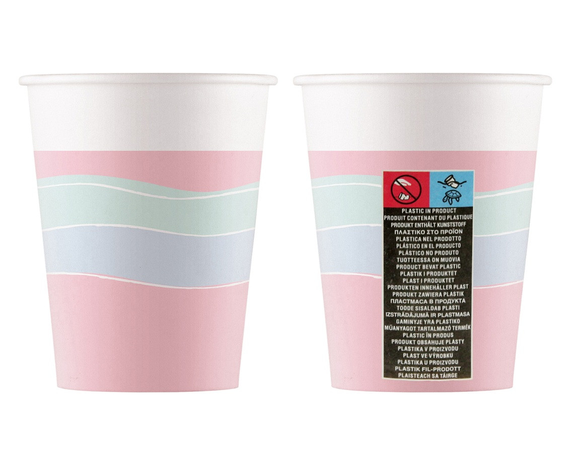 Plastic cups (WM) Elegant Party, 200 ml, 8 pcs (SUP label) EOL