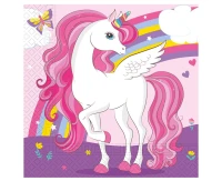 Paper napkins Unicorn Rainbow Colors, size 33 x 33 cm, 20 pcs.