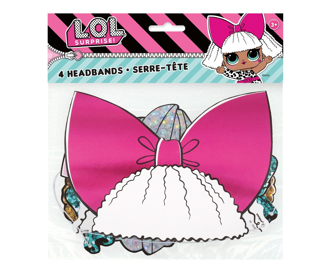 Headbands paper LOL SURPRISE, 4 pcs EOL