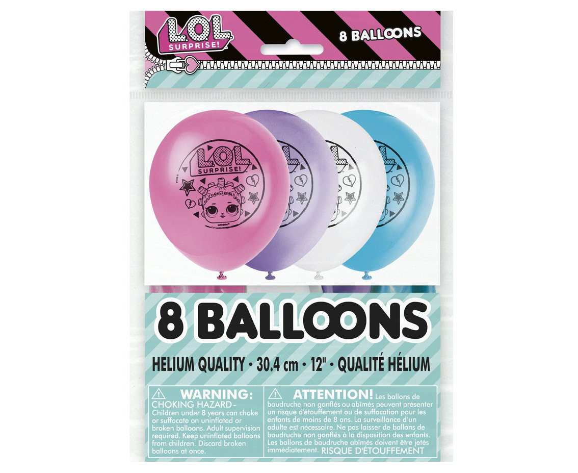 LOL SURPRISE balloons set, 12", 8 pcs EOL