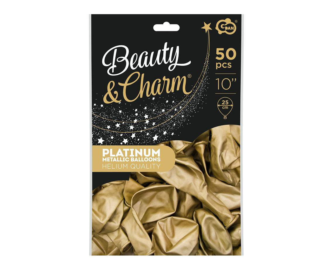 Balloons B&C 10", platinum light gold, 50pcs