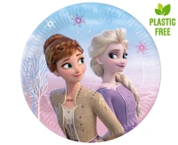 Paper plates Frozen 2: Wind Spirit (next generation) 20 cm, 8 pcs. (Plastic-free) EOL