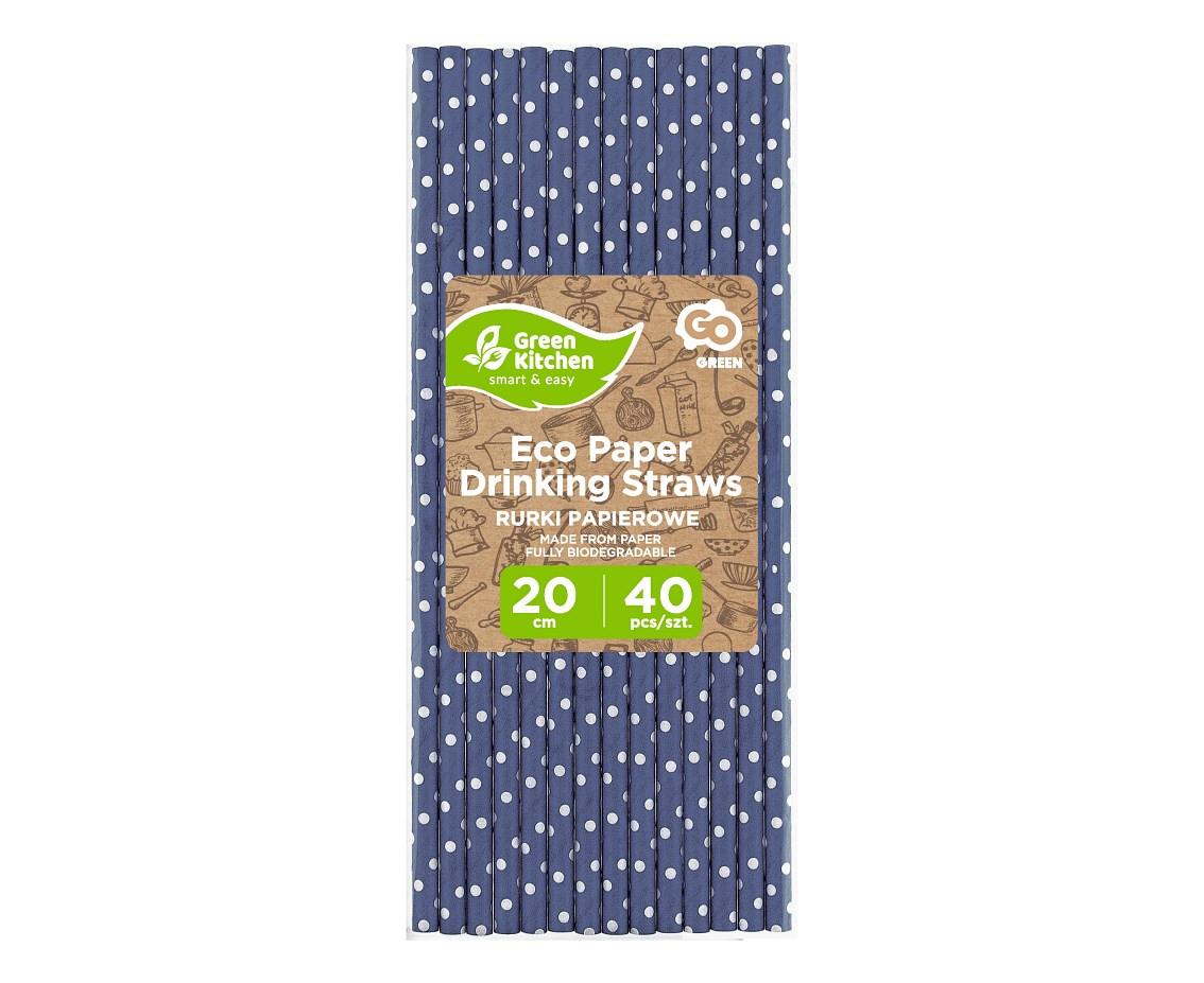Paper straws, mix, 6x197mm, 40 pcs. EOL