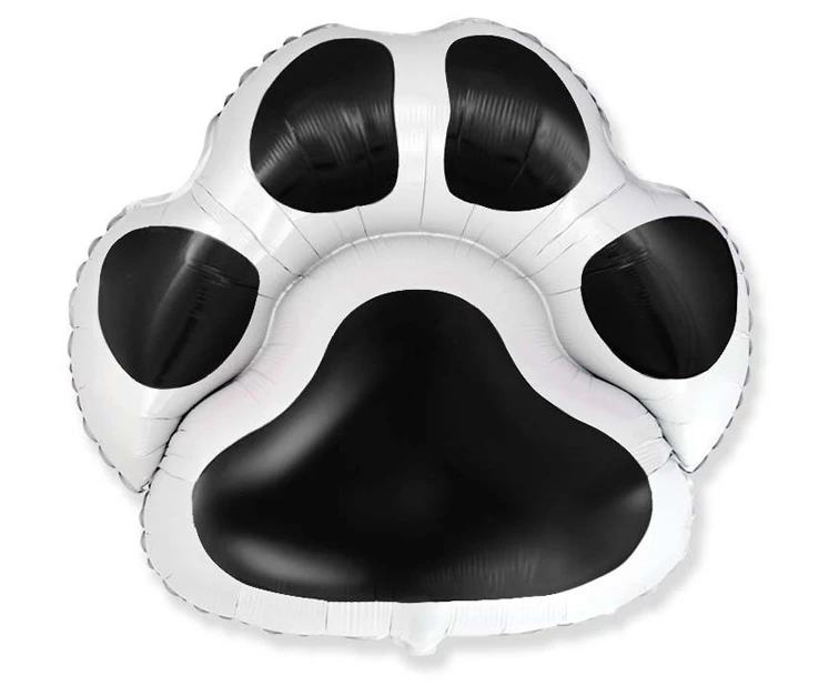 balloon 24" FX - Paw (black),  unpacked (flat) EOL