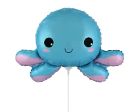 Foil balloon 14" FX - Happy octopus,  unpacked (flat)