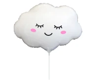 Foil balloon 14" FX - Cloud (white),  unpacked (flat)