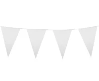 Flag garland, White (30x20 cm), 10 m