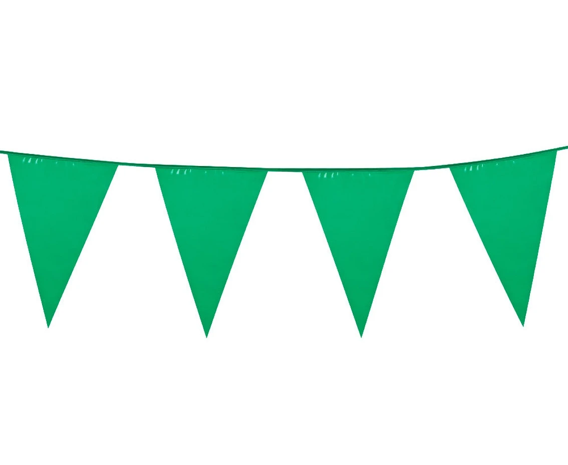 Flag garland, Green, (30x20 cm), 10 m