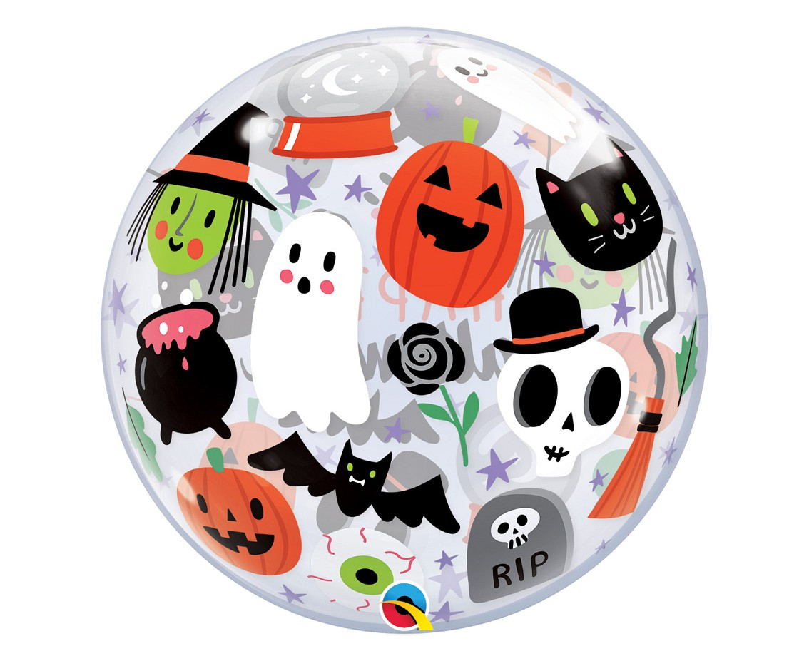 Foil balloon 22" QL Bubble single "Everything Halloween" EOL