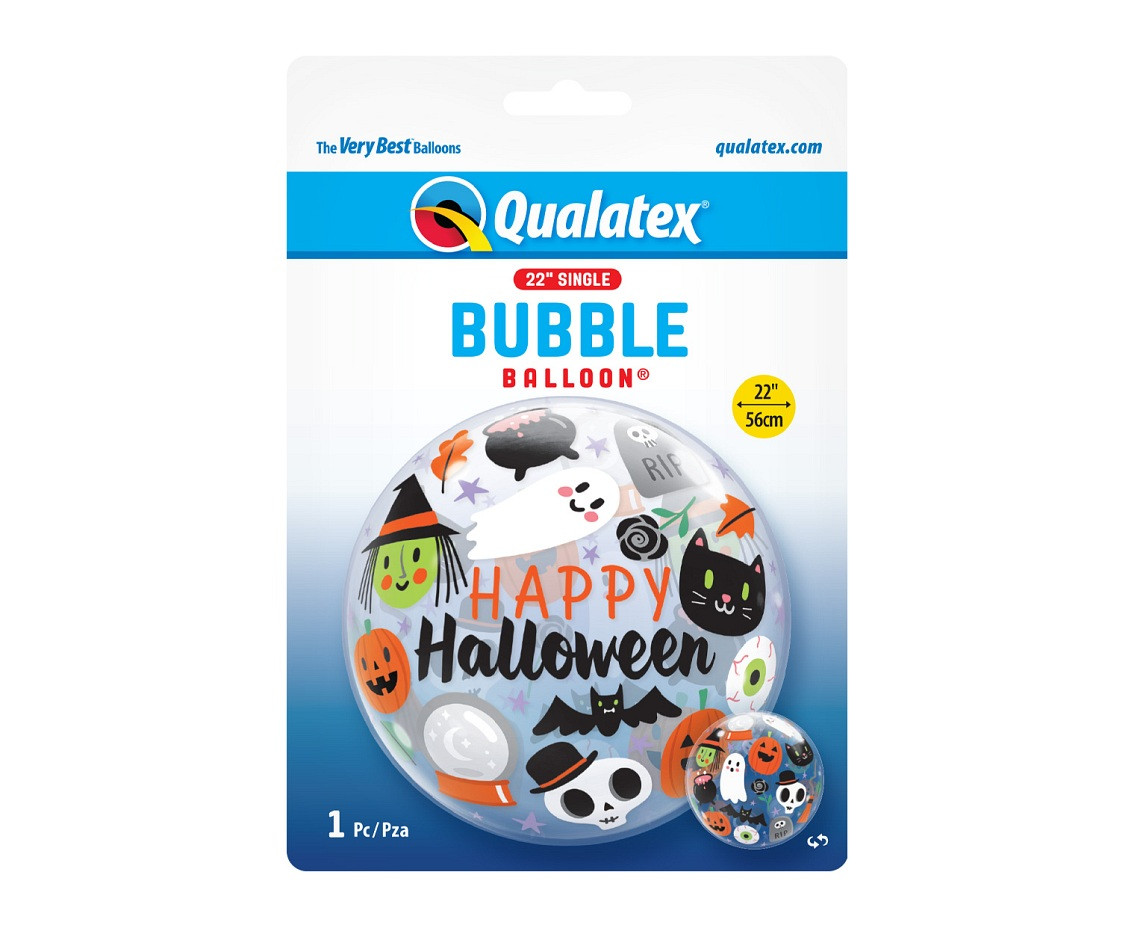 Foil balloon 22" QL Bubble single "Everything Halloween" EOL