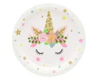 Paper plates Unicorn collection, 18 cm, 6 pcs