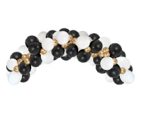 Balloons B&C, garland white, gold and black, 70pcs