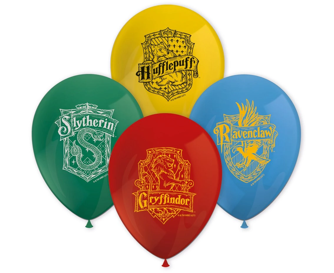 Set of 8 balloons "Harry Potter Hogwarts Houses" EOL