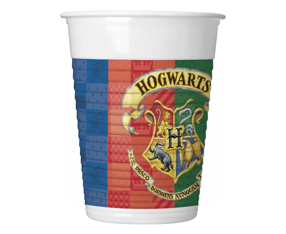 Plastic cups (WM) Harry Potter Hogwarts Houses, 200ml, 8 pcs (SUP label) EOL