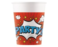 Paper cups (WM) Boom Party, 200ml, 8 pcs (SUP label) EOL
