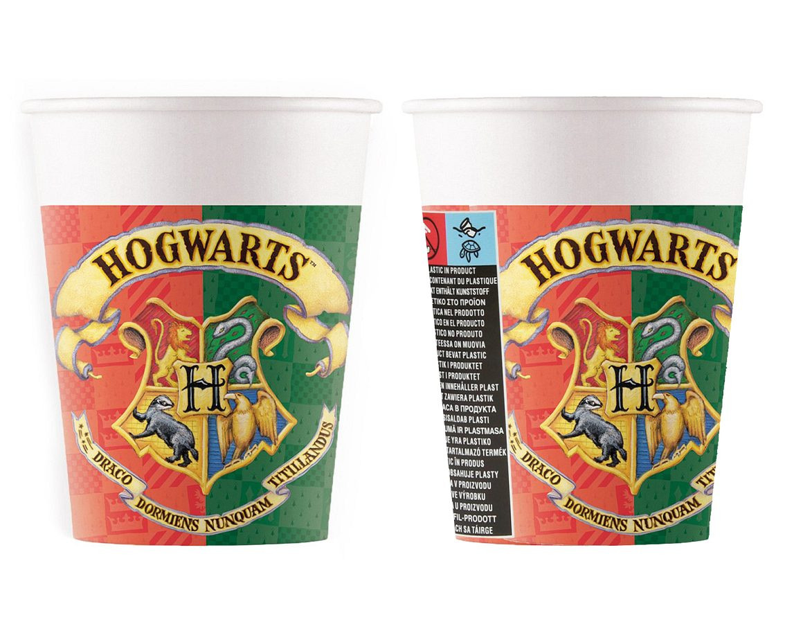 Paper cups (WM) Harry Potter, 200ml, 8 pcs (SUP label)