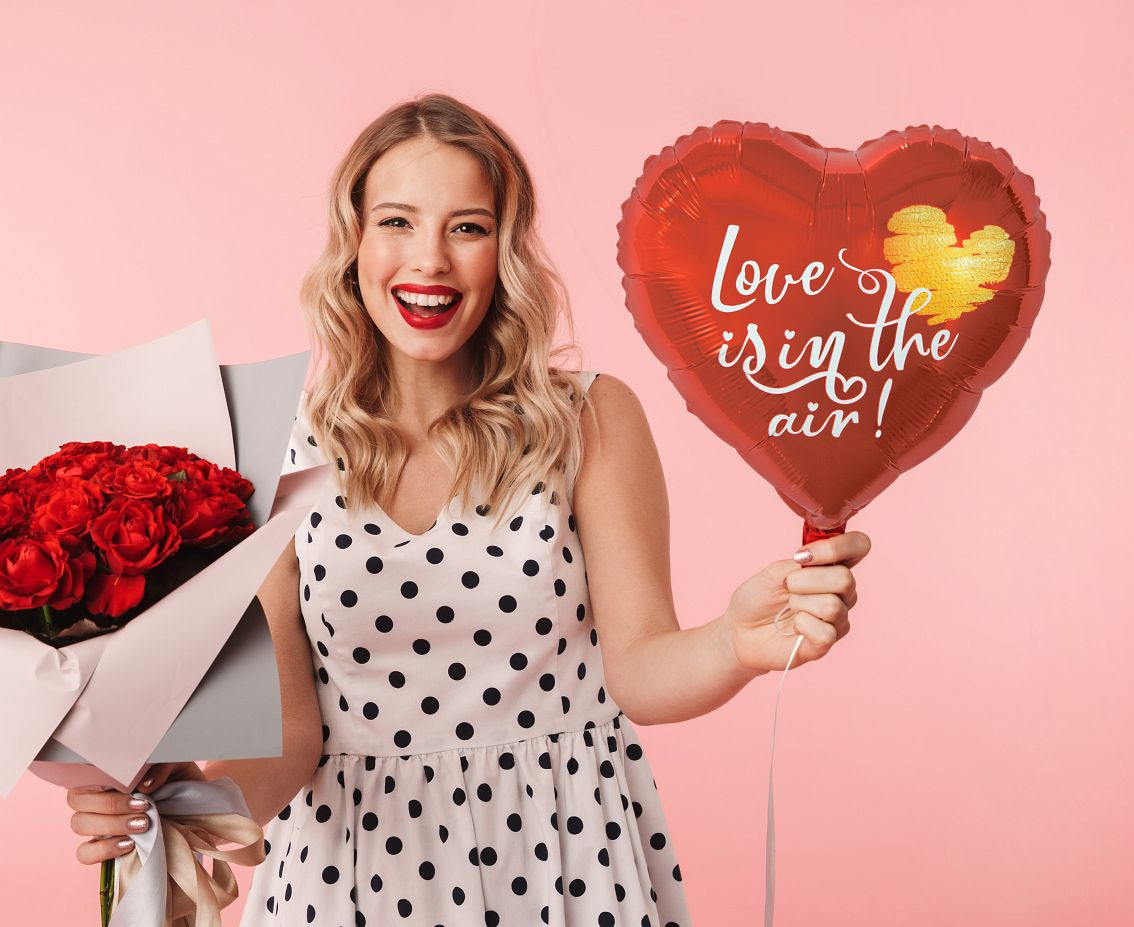 Foil balloon Love Is In The Air, 18" EOL