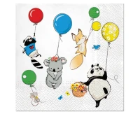 PAW Paper napkins Animals Party 33 x 33 cm, 20 pcs