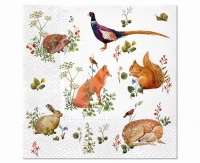 PAW Paper napkins Wild Forest Animals 33 x 33 cm, 20 pcs