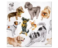 PAW Paper napkins Dogs Happiness 33 x 33 cm, 20 pcs