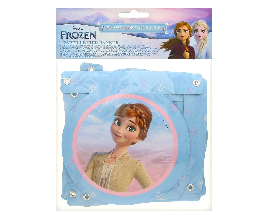 Banner "Frozen 2: Wind Spirit - Happy Birthday"