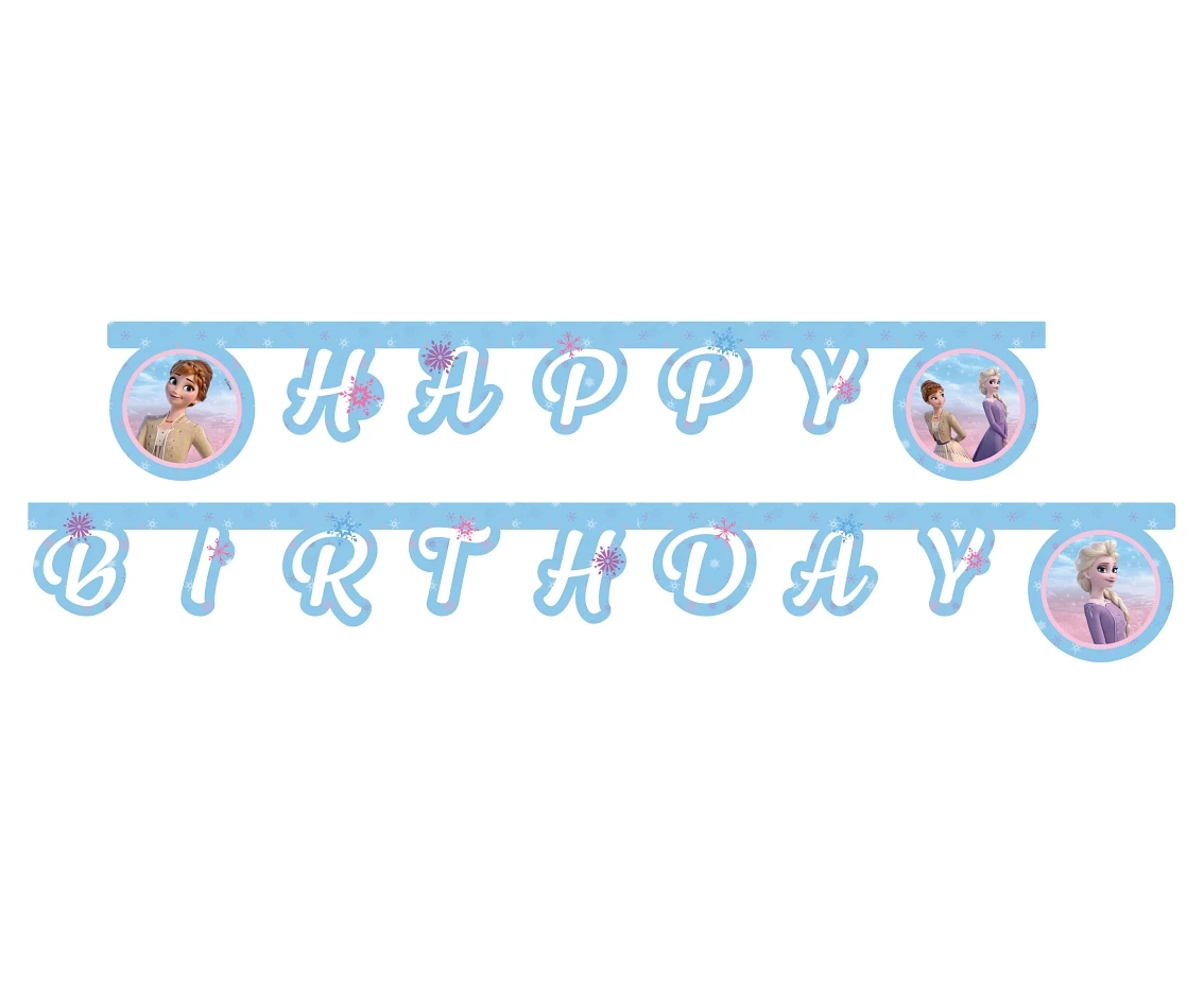Banner "Frozen 2: Wind Spirit - Happy Birthday"