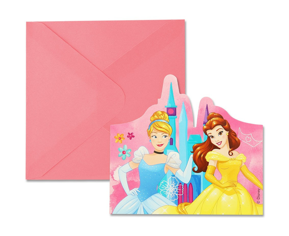 Invitations with envelopes "Princess Live Your Story", 6 pcs