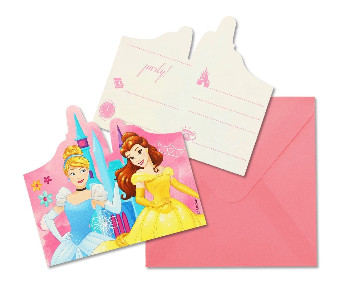 Invitations with envelopes "Princess Live Your Story", 6 pcs