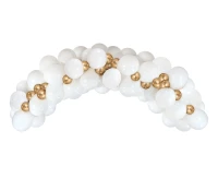 Balloons B&C, garland white and gold, 70pcs