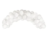 Balloons B&C, garland white, 70pcs