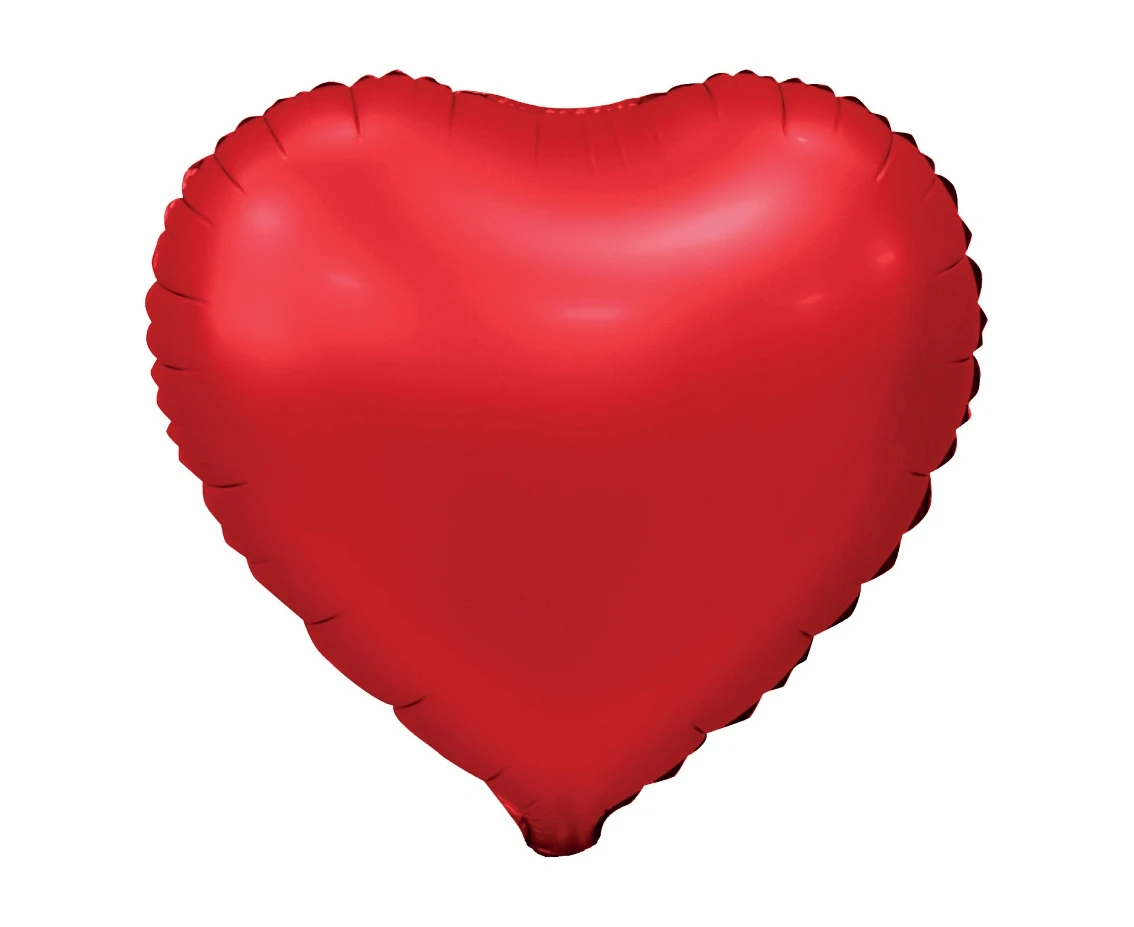 Foil balloon "Heart", matt, red, 18 inches