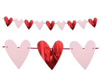 Paper garland Hearts, 200 cm