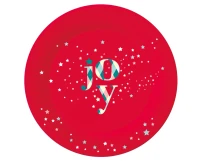 Paper plates Joy, red, 18 cm/ 6 pcs. EOL