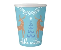 Paper cups Hello Winter, l. blue, 250 ml/ 6 pcs. EOL