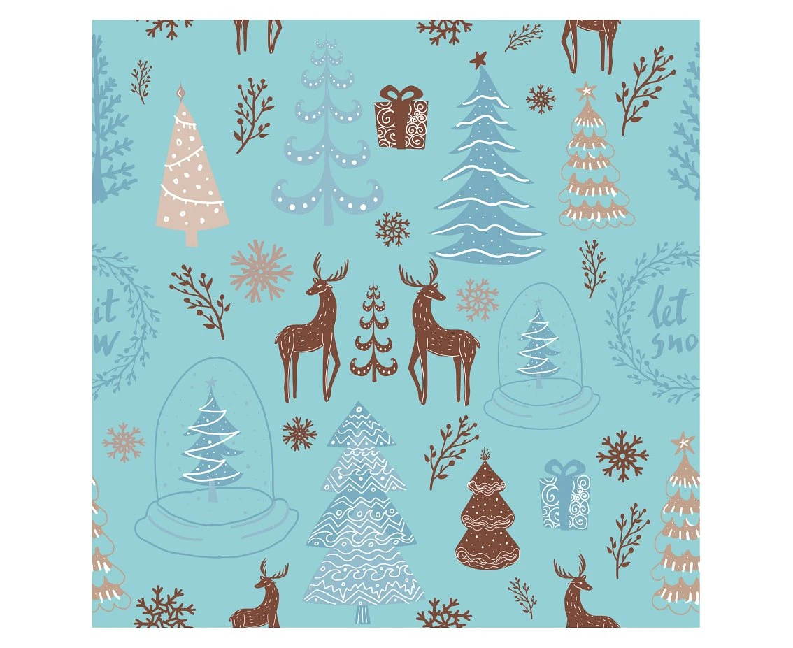 Paper napkins Hello Winter, l. blue, 33x33 cm/ 20 pcs. EOL