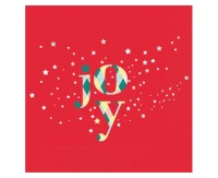 Paper napkins Joy, red, 33x33 cm/ 20 pcs. EOL
