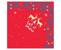 Paper napkins Let It Snow, red, 33x33 cm/ 20 pcs. EOL