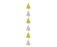 Vertical tinsel decoration B&C, gold-silver, 180 cm EOL